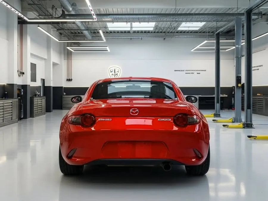 DIY Mazda MX-5 wrapped in Gloss HX20000 Red Embers restyling film HX20485B
