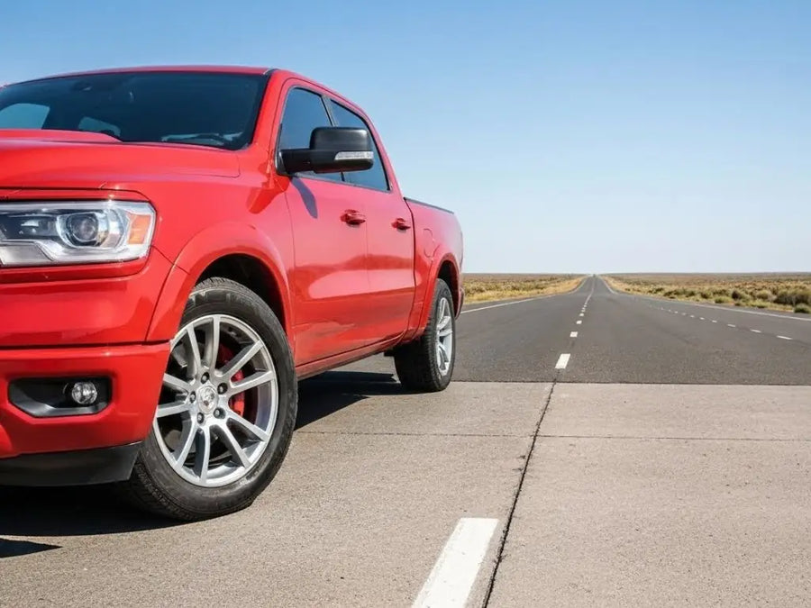 DIY Ram 1500 wrapped in Gloss HX20000 Red Embers automotive vinyl film HX20485B