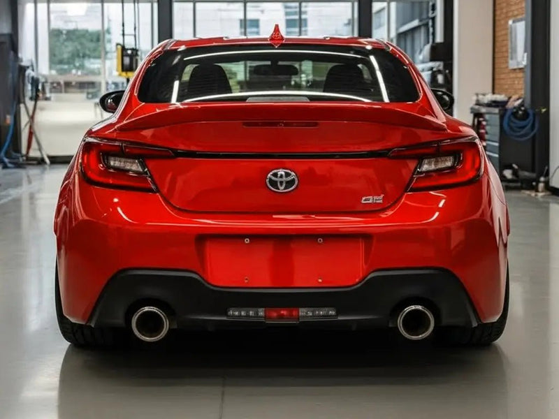Toyota GR86 wrapped in Gloss HX20000 Red Embers automotive vinyl film HX20485B detail
