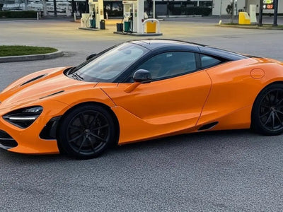 McLaren 720S wrapped in Hexis Gloss HX20000 Urban Orange wrap film HX20495B