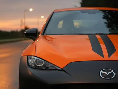 DIY Mazda MX-5 wrapped in Gloss HX20000 Urban Orange car wrap film HX20495B