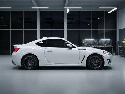 Subaru BRZ wrapped in Hexis Gloss HX20000 Ice White wrap film HX20500B