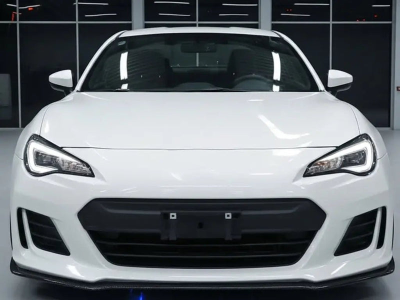 Toyota 86 wrapped in Hexis Gloss HX20000 Ice White automotive vinyl film HX20500B