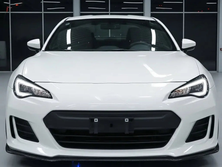 Toyota 86 wrapped in Hexis Gloss HX20000 Ice White automotive vinyl film HX20500B