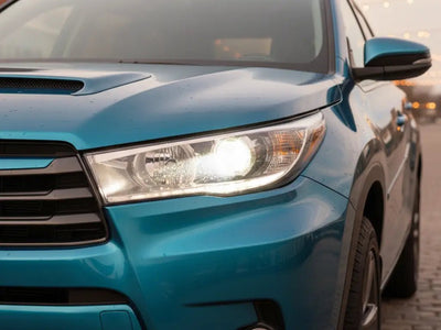 Toyota Highlander wrapped in Hexis Gloss HX20000 Grand Prix Blue automotive vinyl film HX20525B
