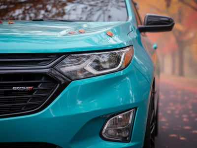 Chevrolet Equinox wrapped in Hexis Gloss HX20000 Grand Prix Blue restyling film HX20525B