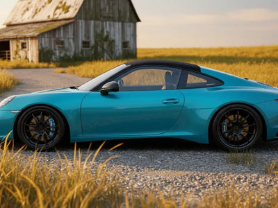 Porsche 911 wrapped in Gloss HX20000 Grand Prix Blue restyling film HX20525B