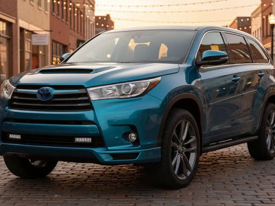 DIY Toyota Highlander wrapped in Gloss HX20000 Grand Prix Blue restyling film HX20525B