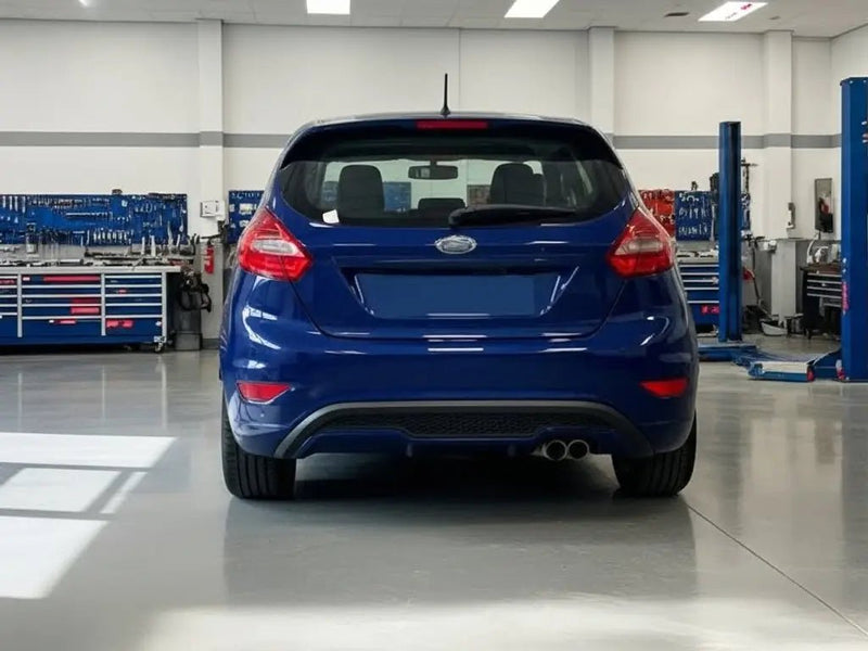 Ford Fiesta wrapped in Hexis Gloss HX20000 Abyssal Blue wrap film HX20532B detail