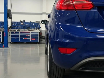 Ford Fiesta wrapped in Hexis Gloss HX20000 Abyssal Blue car wrap film HX20532B detail