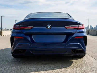 BMW 8 Series wrapped in Hexis Gloss HX20000 Abyssal Blue vinyl wrap HX20532B