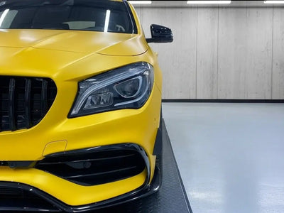 Mercedes-Benz CLA wrapped in Matte HX20000 Yellow Florida restyling film HX20548M