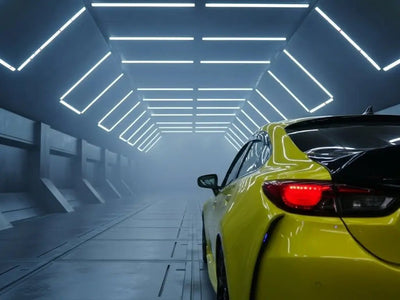 Lexus RC wrapped in Hexis Gloss HX20000 Metallic Metallic Yellow car wrap film HX20558B
