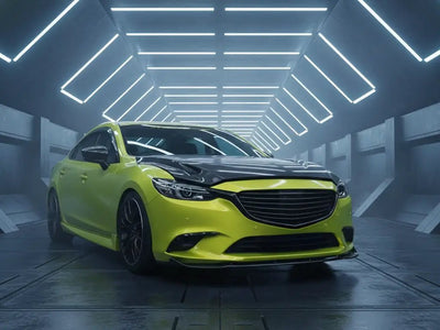 DIY Mazda 6 wrapped in Gloss HX20000 Metallic Metallic Yellow vinyl wrap HX20558B