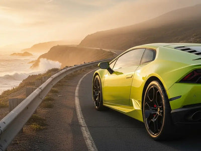 DIY Lamborghini Huracán wrapped in Gloss HX20000 Metallic Metallic Yellow automotive vinyl film HX20558B