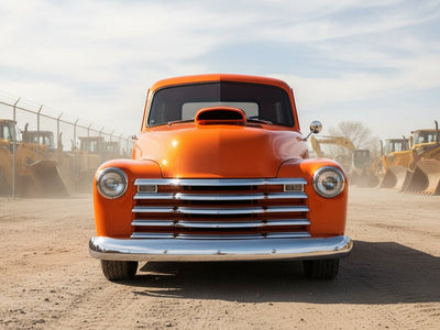 Chevrolet Advance Design wrapped in Gloss HX20000 Orange Zenith car wrap film HX20585B