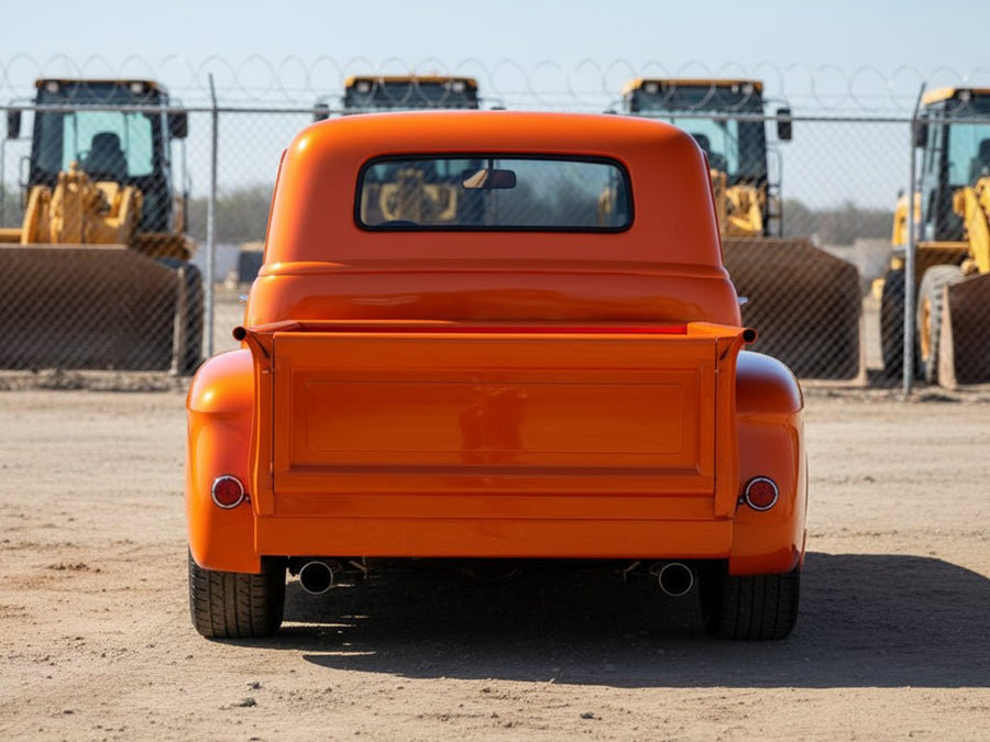 Chevrolet 3100 wrapped in Gloss HX20000 Orange Zenith car wrap film HX20585B