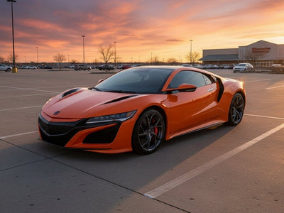 Acura NSX wrapped in Gloss HX20000 Orange Zenith automotive vinyl film HX20585B detail