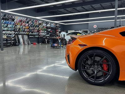 DIY Acura NSX wrapped in Gloss HX20000 Orange Zenith wrap film HX20585B