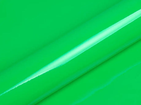 Color swatch of Hexis HX20000 Gloss Fluorescent Green Vinyl Wrap HX20612B