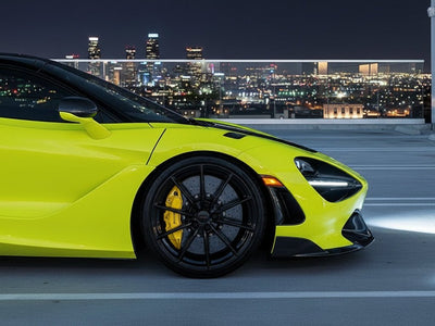 McLaren 720S wrapped in Hexis Gloss HX20000 Fluorescent Yellow wrap film HX20613B