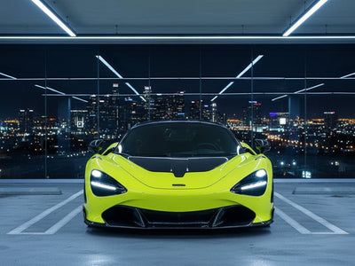DIY McLaren 720S wrapped in Gloss HX20000 Fluorescent Yellow vinyl wrap HX20613B