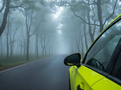 DIY Car wrapped in Gloss HX20000 Fluorescent Yellow car wrap film HX20613B