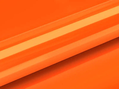 Color swatch of Hexis HX20000 Gloss Fluorescent Orange Vinyl Wrap HX20614B
