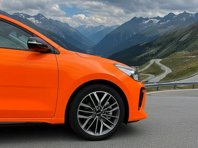 Kia Ceed wrapped in Gloss HX20000 Fluorescent Orange wrap film HX20614B