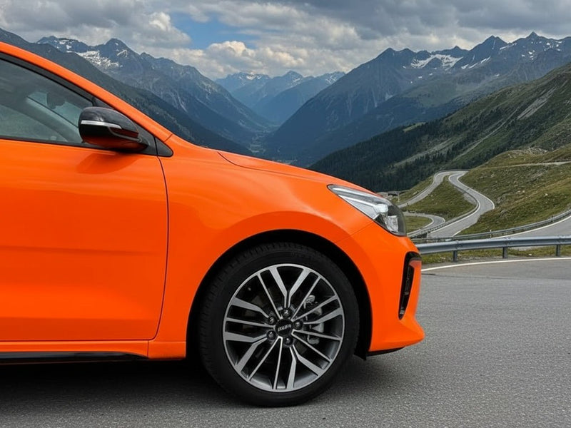 Kia Ceed wrapped in Gloss HX20000 Fluorescent Orange wrap film HX20614B