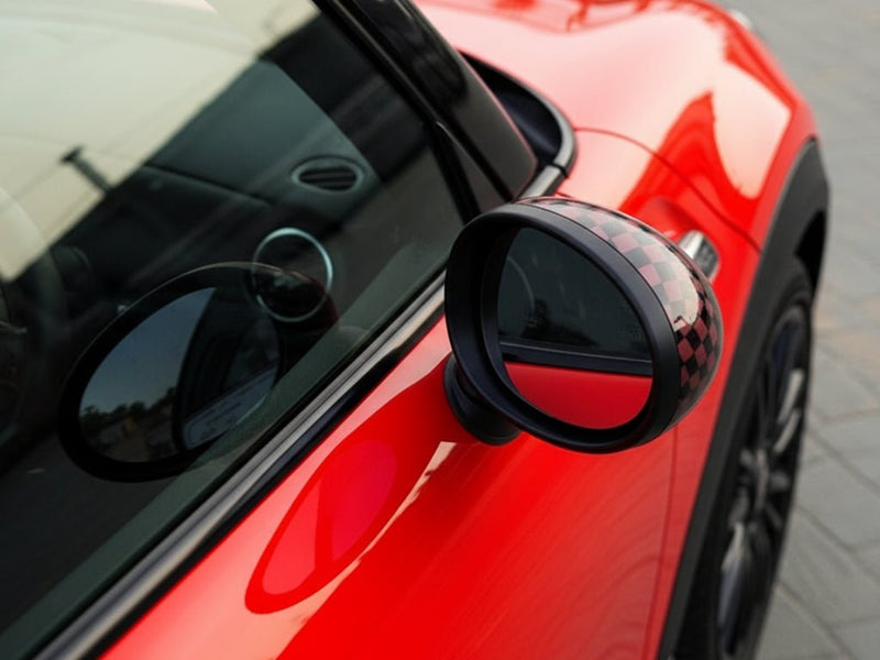 MINI Cooper wrapped in Hexis Gloss HX20000 Fluorescent Red vinyl wrap HX20615B