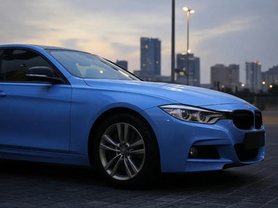 BMW 3 Series wrapped in Gloss HX20000 Metallic Yas Marina Blue automotive vinyl film HX20646B