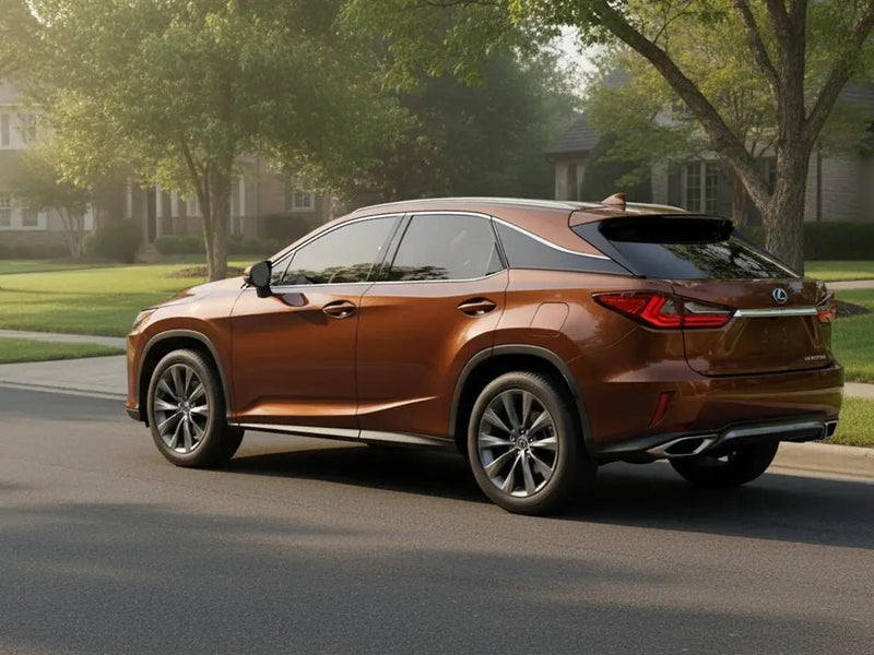 DIY Lexus RX wrapped in Gloss HX20000 Canyon Bronze Metal car wrap film HX20661B