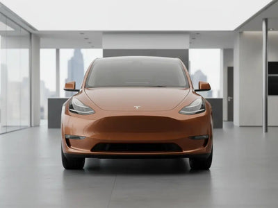DIY Tesla Y wrapped in Gloss HX20000 Canyon Bronze Metal automotive vinyl film HX20661B