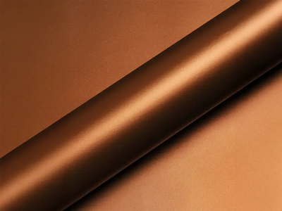 Color swatch of Hexis HX20000 Satin Metallic Canyon Copper Vinyl Wrap HX20661S