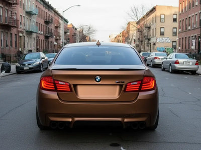 DIY BMW M5 wrapped in Satin HX20000 Metallic Canyon Copper wrap film HX20661S