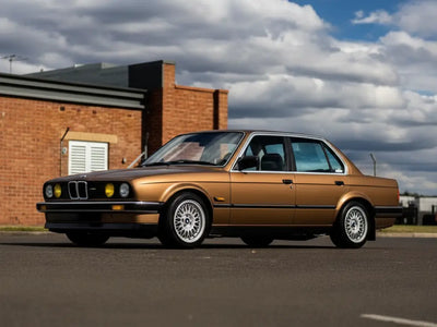 BMW E30 3 Series wrapped in Hexis Satin HX20000 Metallic Canyon Copper restyling film HX20661S