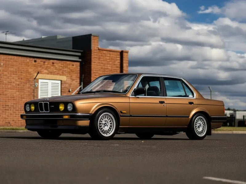 BMW E30 3 Series wrapped in Hexis Satin HX20000 Metallic Canyon Copper restyling film HX20661S