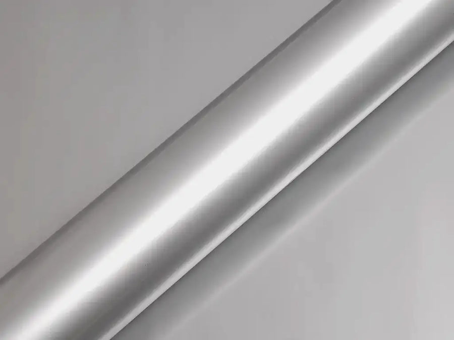 Color swatch of Hexis HX20000 Gloss Silver Vinyl Wrap HX20877B