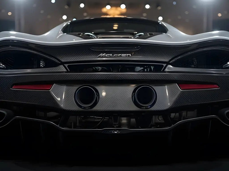 McLaren 570S wrapped in Hexis Gloss HX20000 Silver restyling film HX20877B