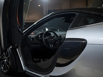 McLaren wrapped in Hexis Gloss HX20000 Silver wrap film HX20877B