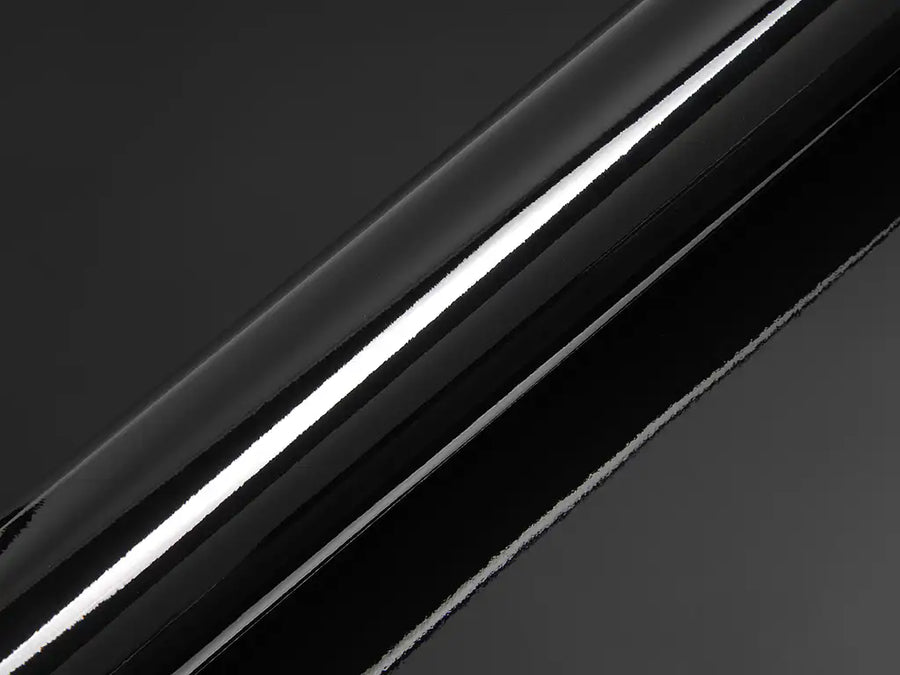 Color swatch of Hexis HX20000 Gloss Coal Black Vinyl Wrap HX20889B