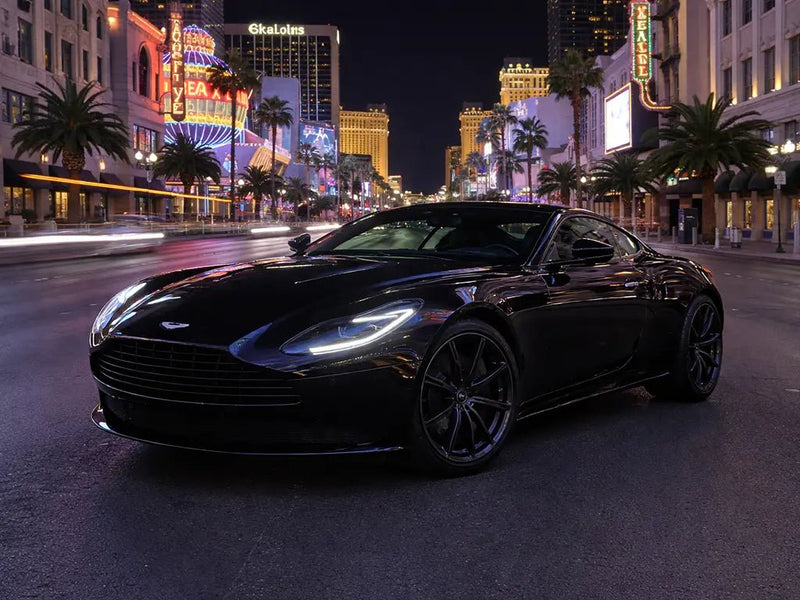 DIY Aston Martin DB11 wrapped in Gloss HX20000 Coal Black automotive vinyl film HX20889B