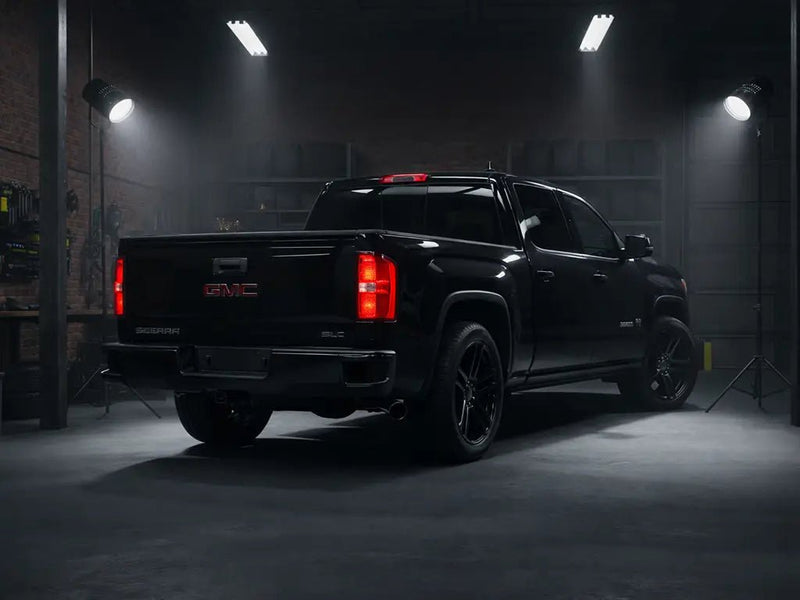 DIY GMC Sierra wrapped in Gloss HX20000 Coal Black wrap film HX20889B