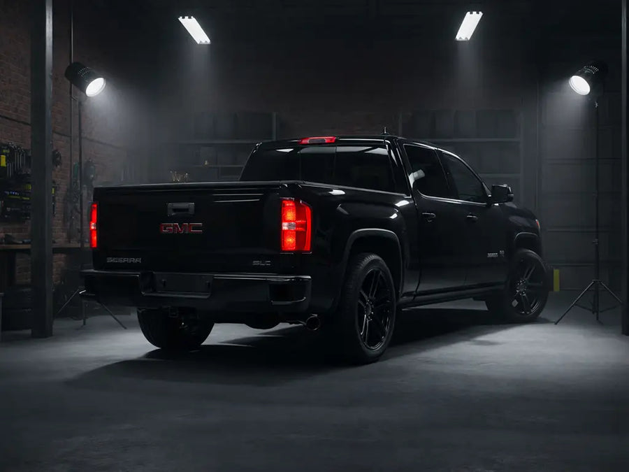 DIY GMC Sierra wrapped in Gloss HX20000 Coal Black wrap film HX20889B