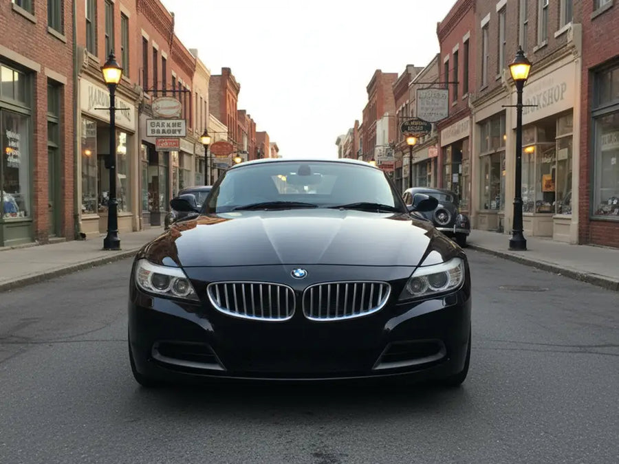 DIY BMW Z4 wrapped in Gloss HX20000 Coal Black car wrap film HX20889B