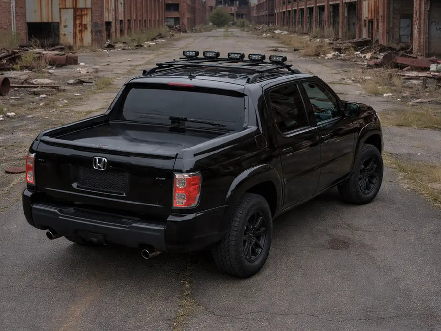 Honda Ridgeline wrapped in Gloss HX20000 Coal Black car wrap film HX20889B