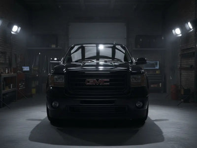 GMC Sierra wrapped in Hexis Gloss HX20000 Coal Black automotive vinyl film HX20889B