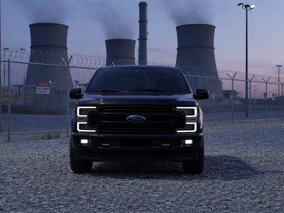 Ford F-150 wrapped in Hexis Gloss HX20000 Deep Black vinyl wrap HX20890B