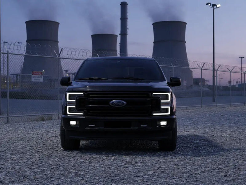 Ford F-150 wrapped in Hexis Gloss HX20000 Deep Black vinyl wrap HX20890B